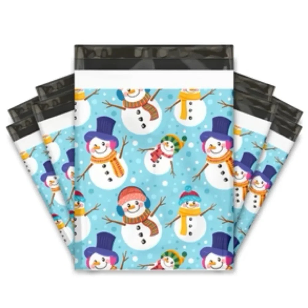 Christmas Snowmen ⛄️ Friends Poly Mailers 10x13 Pack of 25 - Picture 4 of 5